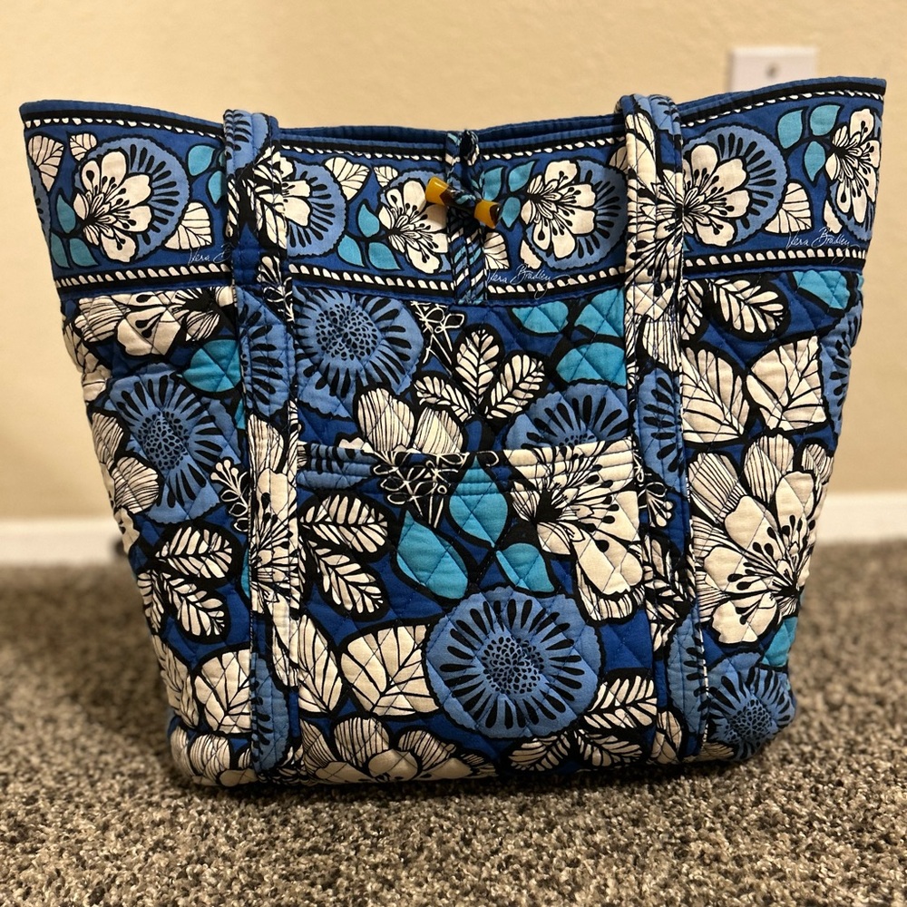 Vera Bradley Blue and White Floral Tote Bag
